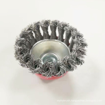 Twisted Knot Crimped Cup Brush Stainless Steel WIre Cup Brush used to Cleaning